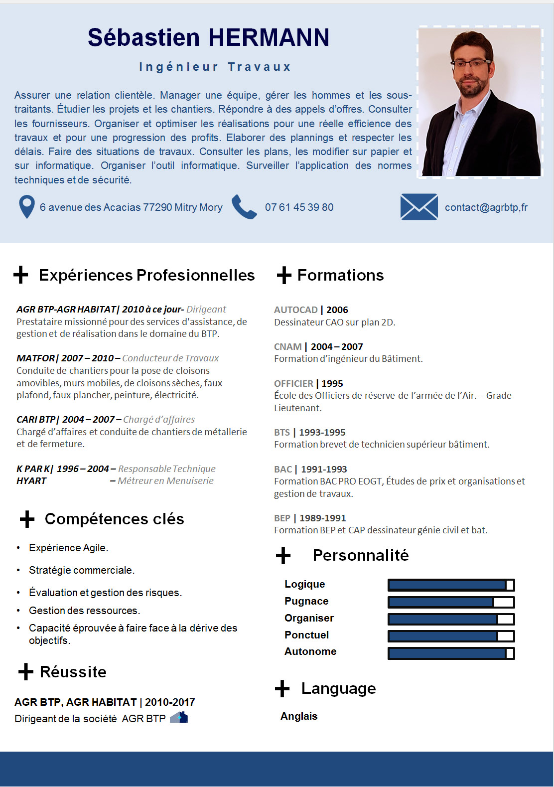 Curriculum vitae - AGR BTP